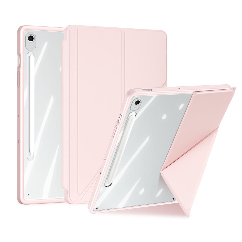 For Samsung Galaxy Tab S10 FE+ Case DUX DUCIS Magi Series Detachable Origami Stand Leather+PC+TPU Clear Back Cover