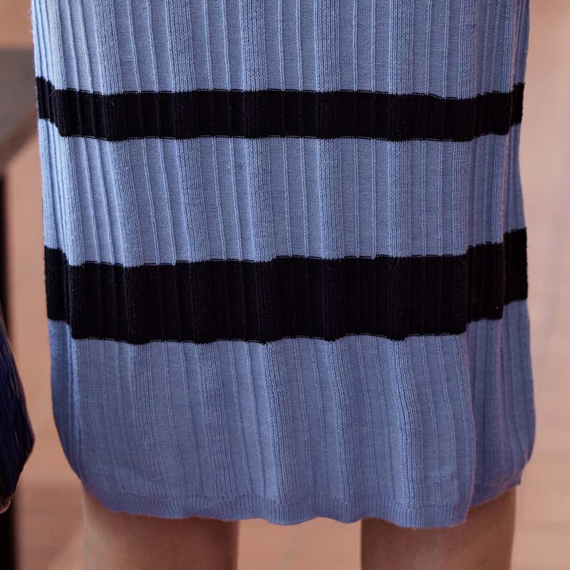 KAVON Striped Knitted Bodycon Dress