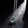 Trendy Men's Three-ring Necklace Titanium Steel Pendant Colorful Dual-purpose Sweater Chain Hip-hop Necklace