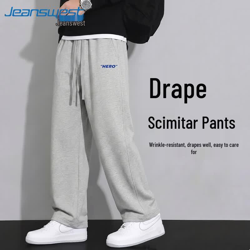 Мужские джинсы Jeanswest 2026, тяжелый хлопок, свободный крой M серый