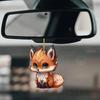 Cute Acrylic Fox Car Interior Decoration Hanging Pendant Charming Gift For Fox Lovers