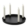 Stylový magnetický podnos na svíčky se 4 svícny na úzké svíčky pro stolní dekorace, organizéry na svíčkové talíře, dekorace