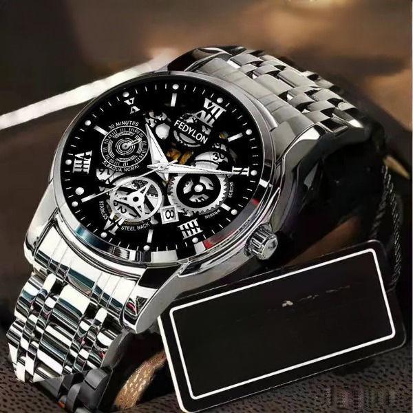 Men's Non-mechanical Watch Fully Automatic Waterproof New Large Dial Hollow Men's Watch