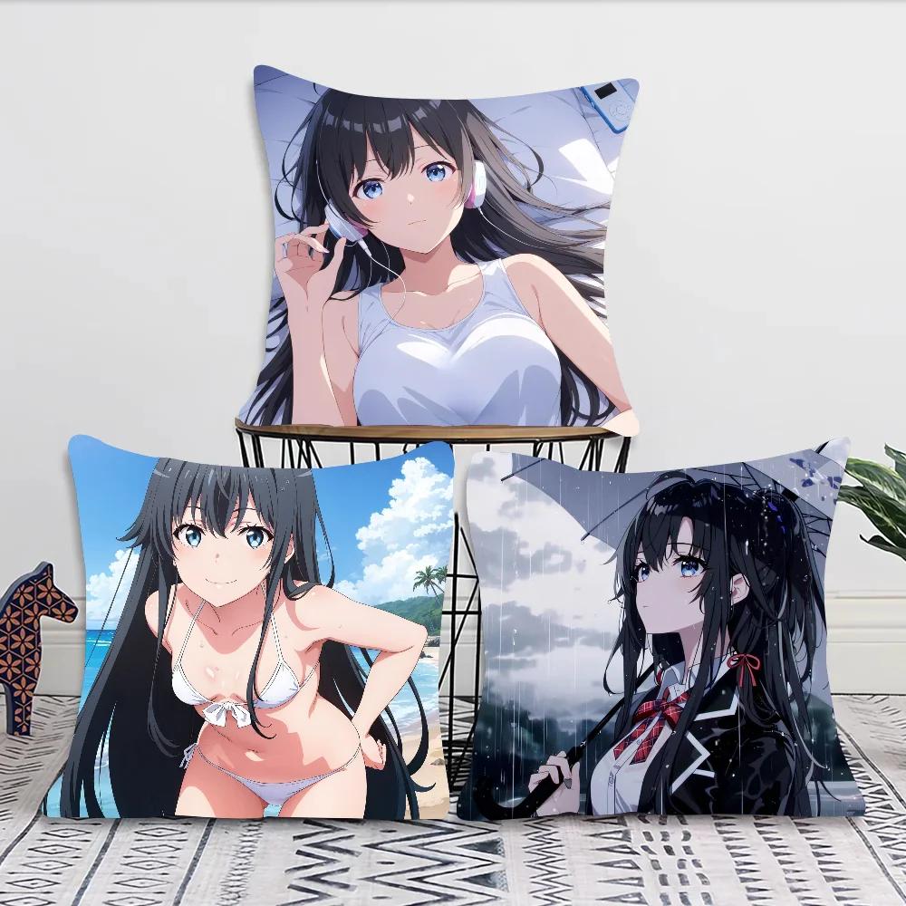Yukinoshita Yukino Animation Meine romantische Komödie aus der Jugendzeit Kissenbezug Quadratisches Kissen Schlafzimmer Sofa Auto Wohnzimmer Heimdekoration