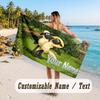 Personalized Beach Towel,Shaun the Sheep Custom Printed Name Text, Super Absorbent Towel For Beach Vacation