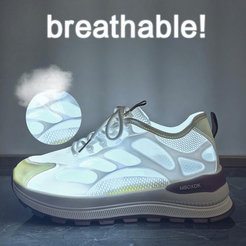 Nové dámské tenisky pro léto Studentské sportovní a volnočasové Síťovina Prodyšné Silná podrážka Výška