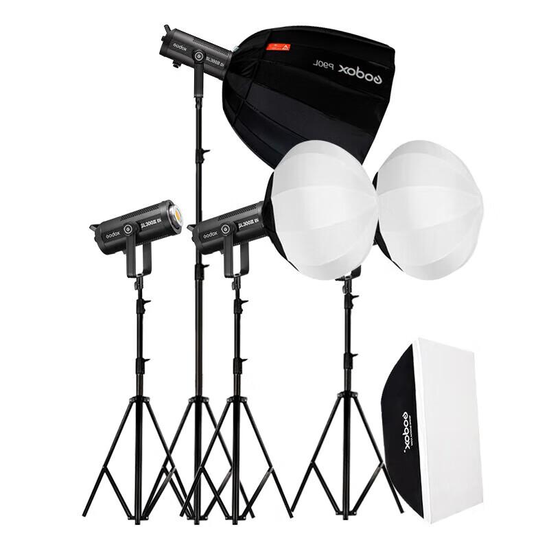 Godox SL300BI II Bi-Color LED Video Light 4-Light Kit