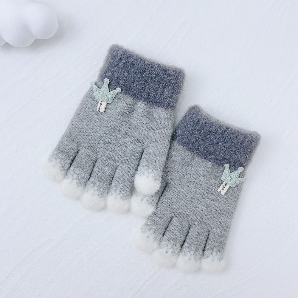 Fingerless Kids Gloves Knitted Mitten Cartoon Fingerless gloves  Boys Girls