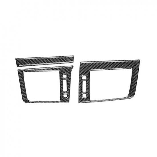 3Pcs Carbon Fiber Side Air Vent Outlet Cover Trim Fit For Lexus CT200h 2011-2017