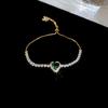 Zircon Round Geometric Flower Bracelet Vintage Style Bracelet Light Luxury High-End Hand Jewelry For Women