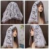 Romantischer Mantilla-Schleier D-Form Damen-Schal Traditioneller Vintage-Spitzen-Schleier Hochzeitszeremonie