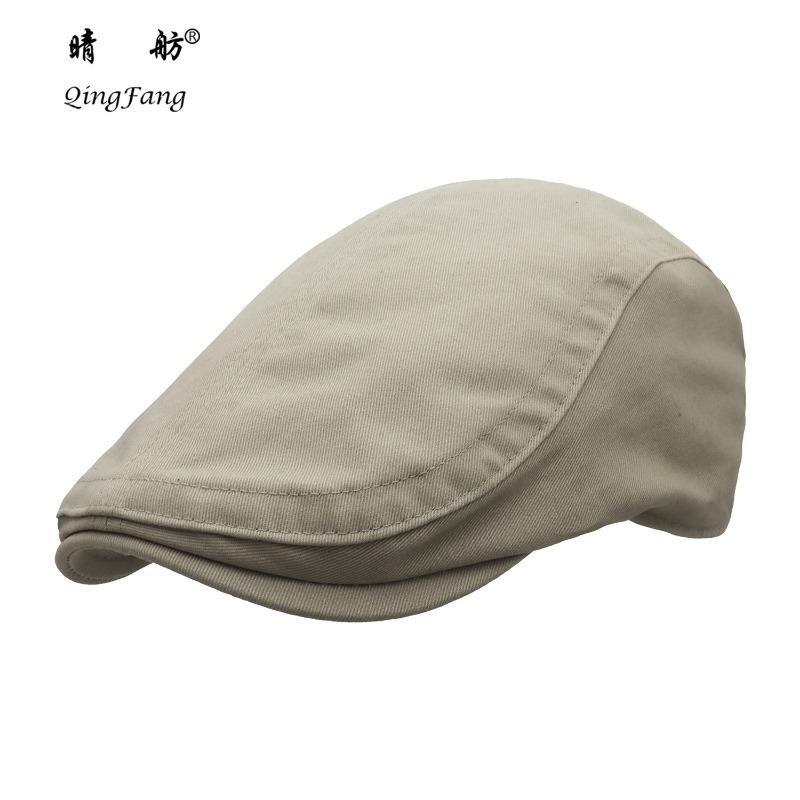 Big head circumference forward hat new cotton beret spring and summer Japanese retro literary and artistic painter newsboy hat