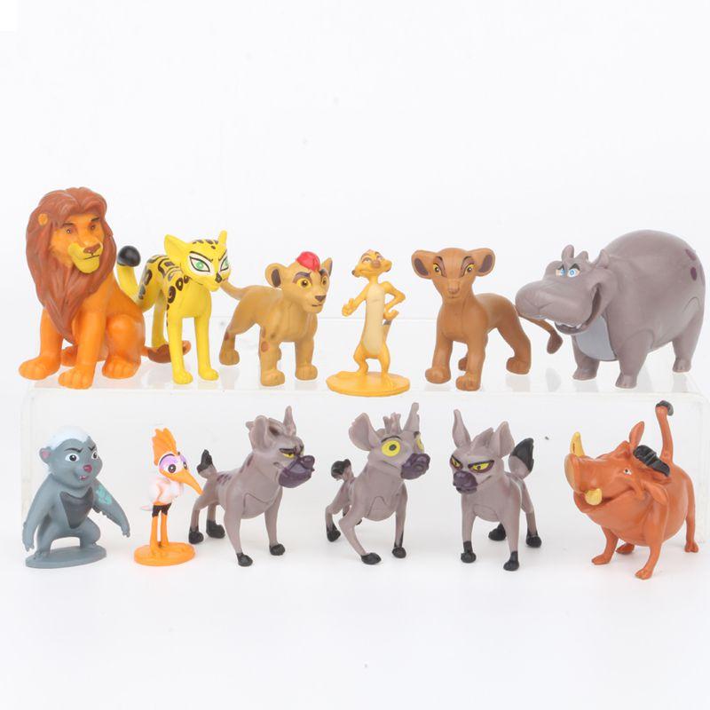The 12pcs Movie Lion King Simba Cake Toppers Action Figure Doll Set Kid Gift Toy