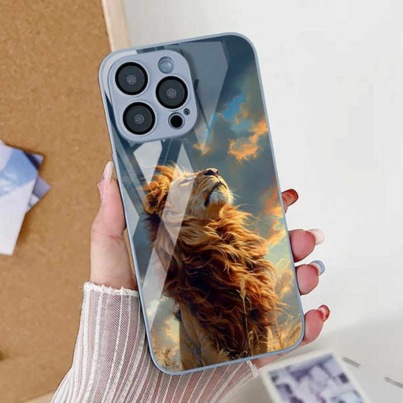 

Чехол из закаленного стекла для iPhone 13 Funda iPhone 11 14 15 Pro Max 12 XR 7 8 Plus X Xs 13pro 15pro 13promax Animal Shockproof Cover For iPhone15 Pro Max