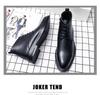 Men's British Style Pointed Toe Leather Chelsea Boots - Korean Design, Formal & Casual, Large Sizes Available