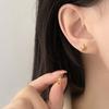 Chinese Knot Earrings National Trend Red Knot Rope Mini Small Earrings Niche Design National Style Earrings