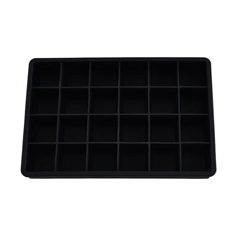 

Силиконовая форма для кубиков льда с 24 сетками, большая квадратная форма для лотка для кубиков льда, машина для изготовления кубиков льда, нетоксичная, прочная, для бара, паба, для изготовления блоков льда для вина 1Pcs чёрный
