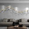 European Simulation Metal Leaves Wall Hanging Ornaments Set Art Aesthetics Room Decoration Leaf Pendants Wall Background Display