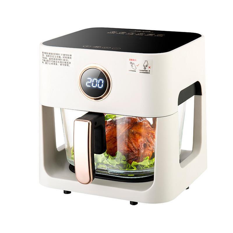 5L Large Capacity Visible Air Fryer Household Multifunctional French Fry Machine Fully Automatic Intelligent Electric Fryer 25.5 * 25.5 * 26.5cm