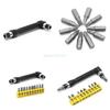 24TE 10 In 1 Socket Screwdriver L-shaped Angle for Head Twin Wrench Driver Torx Flat
