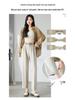 Costume Pantalon Harem Taille Haute pour Femme - Pantalon Cigarette Droit Décontracté Printemps/Été