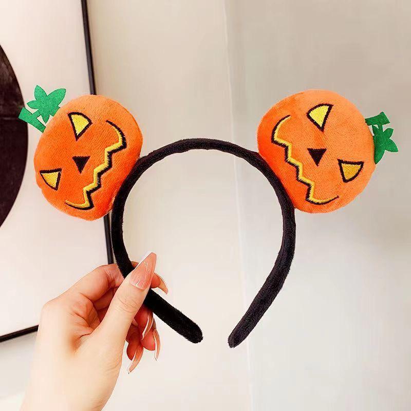 Funny Pumpkin Lantern Headband - Cute Autumn/Winter Cartoon Hair Accessory for Women, Perfect for Halloween Gift