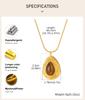 Natural Stone Necklace Stainless Steel 18K Gold Plated Geometric Tiger Eye Lapis Lazuli Pendant Women Vintage Jewelry
