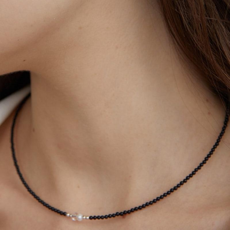 Primaute Clear&Pearl Biz Necklace