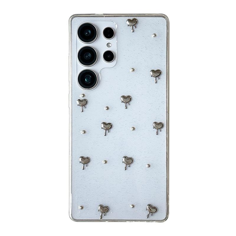 Transparenter Kleber Liebe Handyhülle für Samsung S25ultra Schmetterling S24 Schlange S23 Kirsche A16 Weiblich Neues Modell