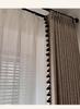 Retro Style Blackout Jacquard Cotton Linen Curtain for Living Room/Bedroom