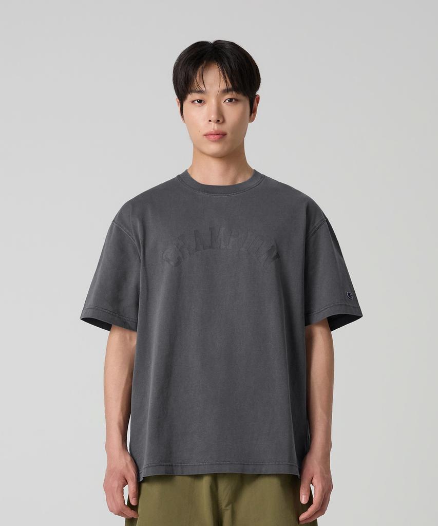 CHAMPION Arch Logo Garment-Dyed T-Shirt 3 Colors