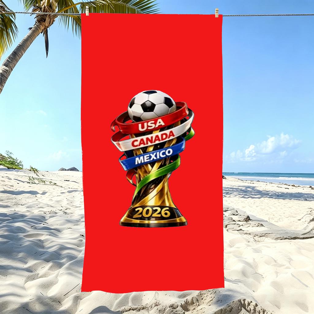 2026 Fußball Mikrofaser Strandtuch Schnelltrocknend Super Saugfähig Sandfrei Weich Übergroße Badetücher Fußballfans Fitnessstudio Sporttuch