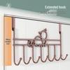 Cat Design Over-the-Door Hook Rack