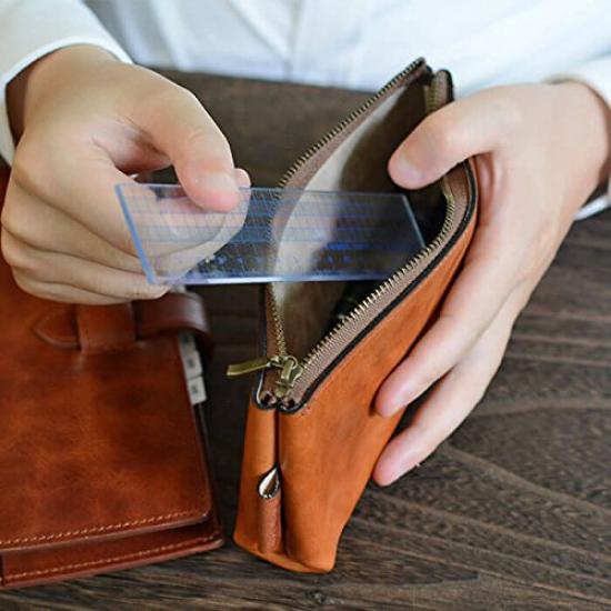 Endmark Genuine Leather Pencil Large Simple Made In Night Blue Case, Capacity, Design, Men's, Japan,