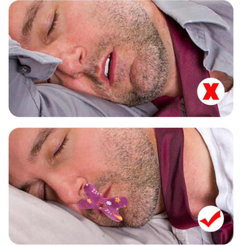 10 Pcs Anti Snoring Mouth Tape Breath Right Aid Stop Snoring Nose Patch Good Sleeping Aid Mouth Guard Device