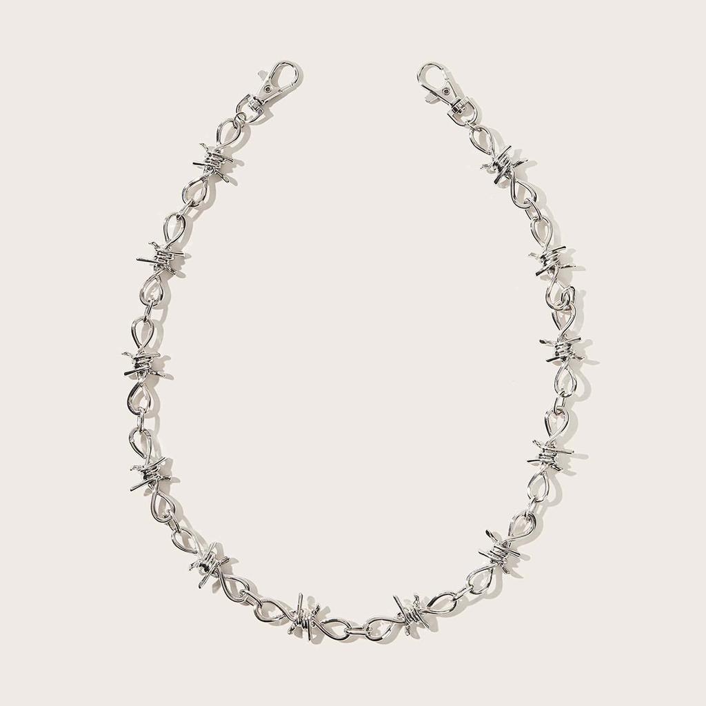 Neue Damen Taillenkette Metall Punk Handsome Persönlichkeit Dorn Hosenkette Dunkel