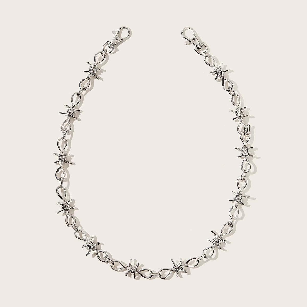 

Новая женская поясная цепочка Металлическая Панк Красивая Личность Шип Цепь для брюк Темная