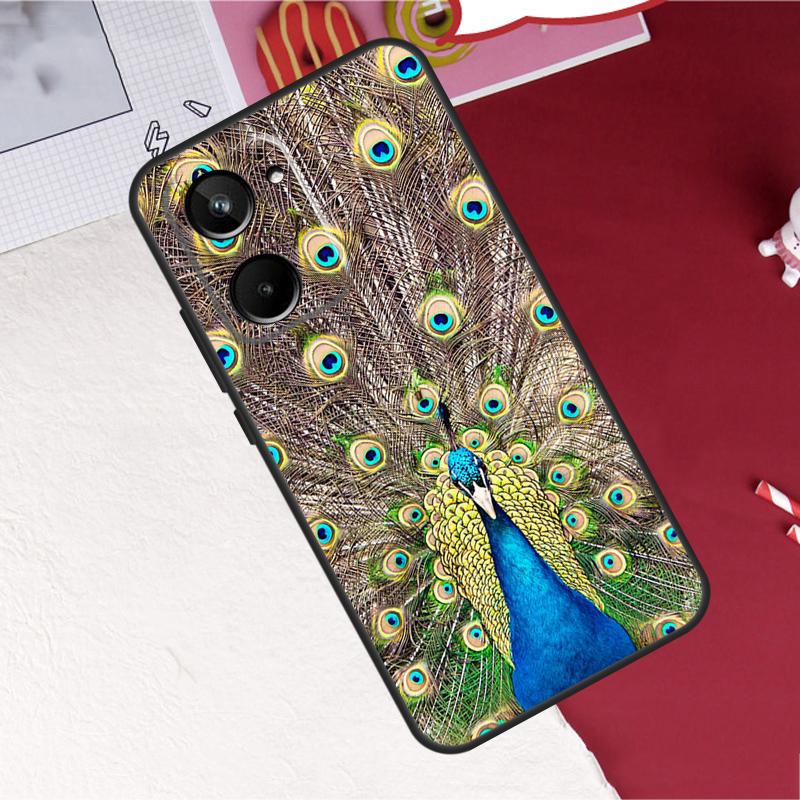 Animal Peacock Pattern For Realme GT7 Pro 15 10 11 12 13 14 Pro Plus C67 C65 C63 C61 C55 C53 C51 C35 C75 C71 Case