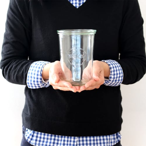 WECK Canister Glass Canister Storage Container WE-743 (Mold Shape 750ml, Set of 6)