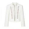 2026 Summer New European and American Cross-border Women's Fashion Padded Shoulder Slim Short Suit Jacket W018 1790