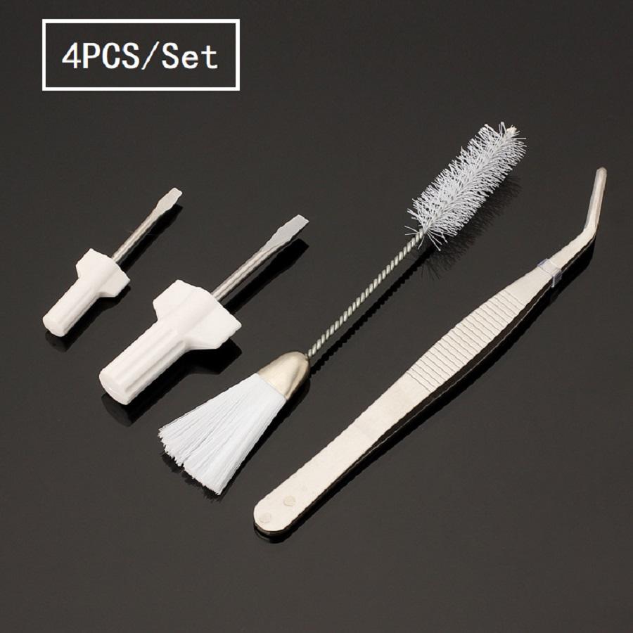 6 uds./juego Kit de Herramientas de Limpieza y Reparación para Máquinas de Coser Destornilladores Cortos de Cabeza Plana y Phillips Cepillo de Doble Cara Manual Portátil para Mantenimiento