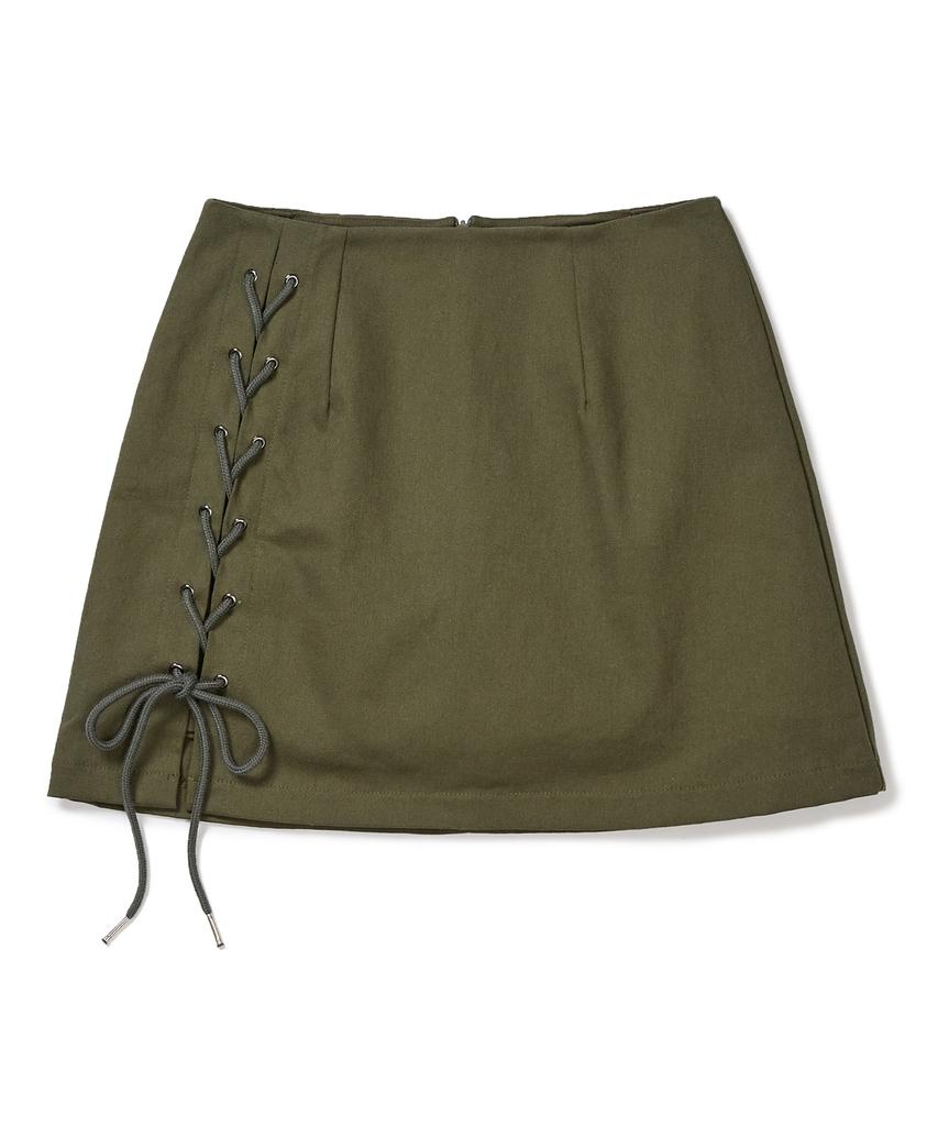 Zero Planet Nelly Lace-Up Skirt Pants [Khaki]
