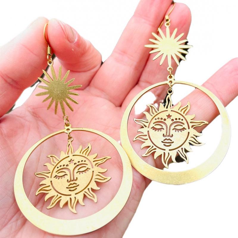 Bohemian Celestial Sun Goddess Earrings