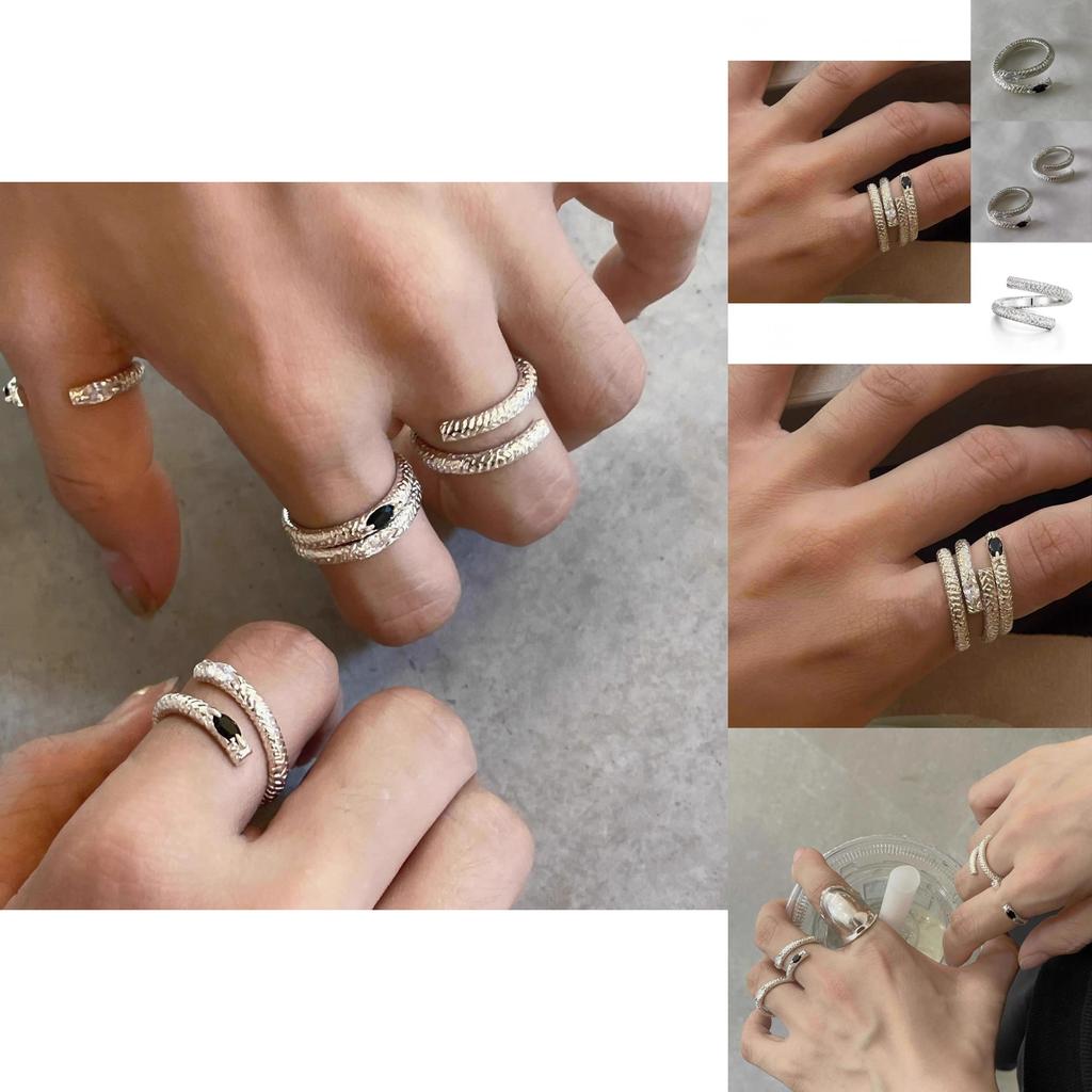 Elegant High-end Copper Gemstone Ring For Women With Unique Adjustable Open Design