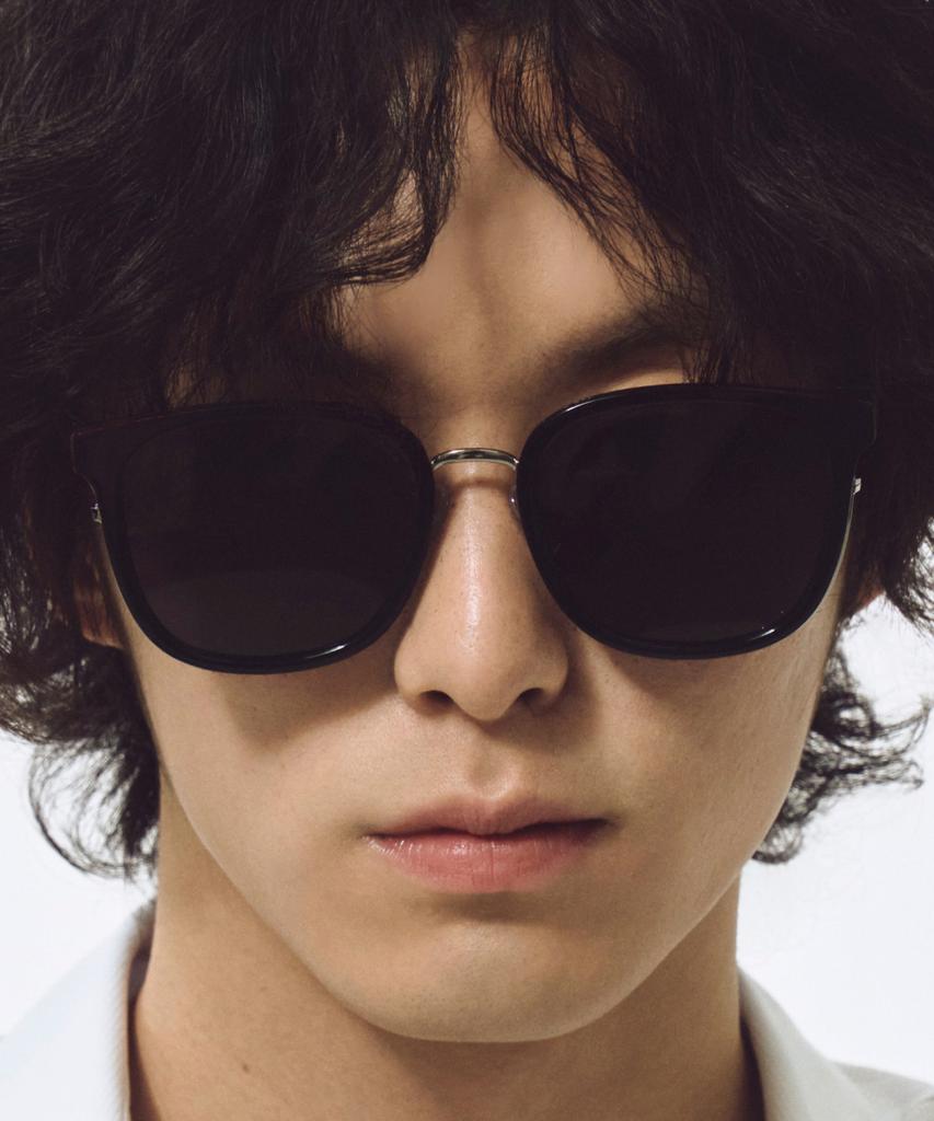 Hangeul Oversized Basic Sunglasses Black