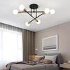 6 Heads LED Ceiling Lamp for Living Room Nordic Dome Light Home Decoration Lighting Natural Light 3 Colors Lighting Chandelier