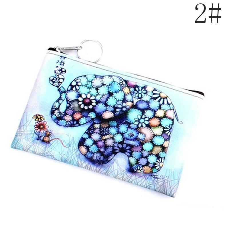 Owl Elephant giraffes Print coin purse,Ladies clutch change purse,Women cartoon zero wallet,Female Zi