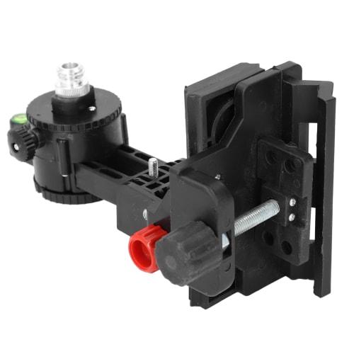 Fine-tuning Bracket Level Adapter, 360 Adjustable L-Shaped Pivot Base with Adjustable Clip for Telescopic Rod Bracket