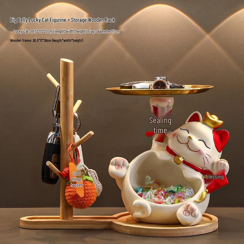 Cat Figurine - Perfect for Home Entry, Living Room, Wine Cabinet, or Shoe Cabinet Decoration; Ideal Housewarming Gift
