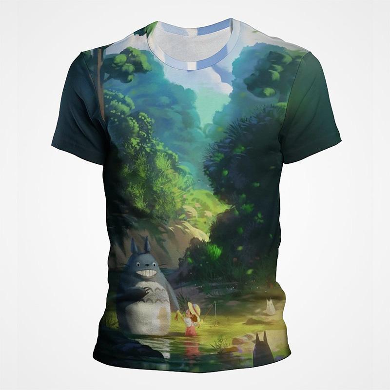 

Новая студия Ghibli Тоторо 3D футболки мужские аниме Kawaii детские топы с мультяшной графикой детские летние повседневная одежда в стиле Харадзюку
